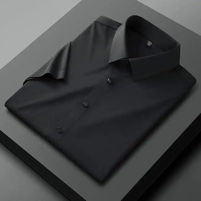Men's Regular Fit Half Sleeves Solid Satin Formal Shirt cxt975-0e
