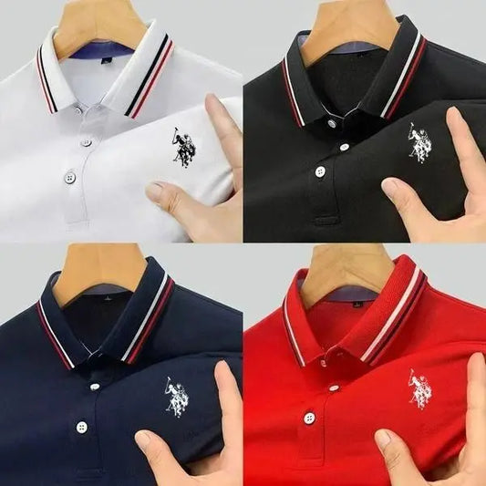 Men's Solid Half Sleeves Polo Neck T-Shirt (Pack of 4) cxt975-0e